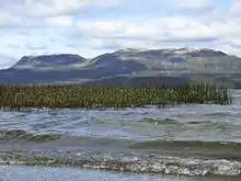 Mount Tarawera standing behind Lake Tarawera