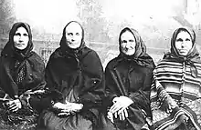 A picture of four Acadian women, 1895