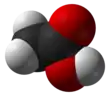 Spacefill model of acetic acid