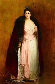 Painting of Ada Lewis-Hill in 1890