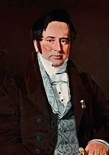 Portrait of Adam Oehlenschläger by Christian Albrecht Jensen (1825)