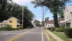 Adelphia as seen from Elton Adelphia Road (CR 524) westbound approaching Wyckoff Mill Road