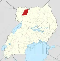 District location in Uganda