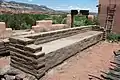 Adobe (earthen) banco-style bench