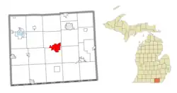 Location within Lenawee County