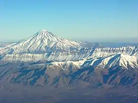 Damavand in the Alborz mountain range