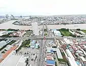 The Start Point of the Boulevard at Khbal Thnol Overpass, Monivong Bridge