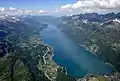 Aerial image of the Walensee