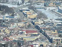 Aerial view of downtown