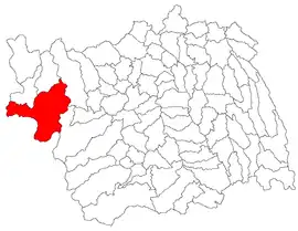 Location in Bacău County