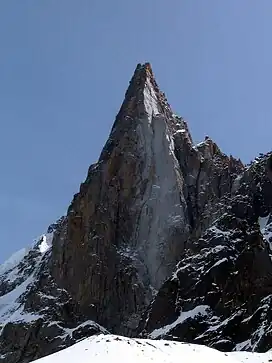 The west and south-west faces of the Aiguille du Dru