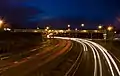 Akoranga Busway Station overbridge at night (2009)