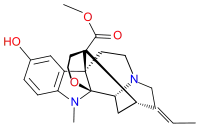 General structure of akuammine.