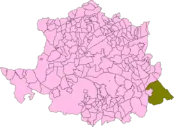 Location of Alía in Cáceres