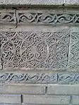 Islamic decoration on the mosque's stones and bricks.