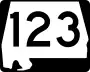 State Route 123 marker