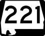 State Route 221 marker