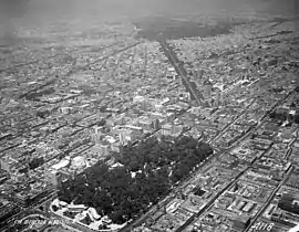 1944 aerial photo of the Alameda Central