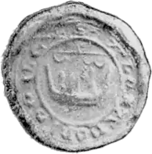 Black and white photo of a mediaeval seal