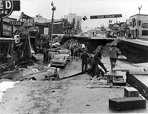 Image 9Earthquake damage in Anchorage (from History of Alaska)