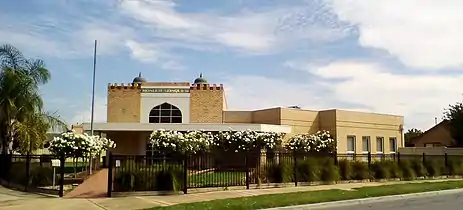 Mosque (left) and community centre (right) on Acacia St