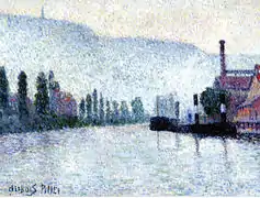 Rouen, La Seine et les Collines à Canteleu, 1887