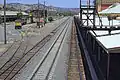 Tracks at Albury railway station.