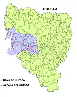 Location of Alcalá del Obispo