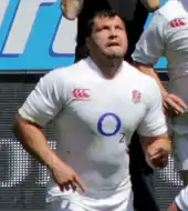 Alex Corbisiero in England kit in 2013.