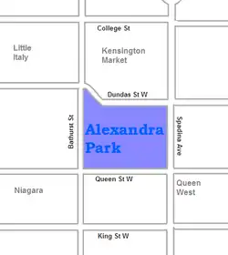 Location of Alexandra Park