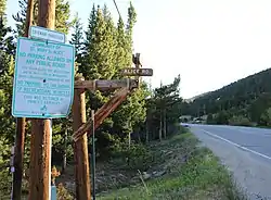 Signs at the intersection of Fall River and Alice roads in Alice