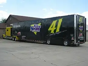 Jeremy Mayfield's 2009 Sprint Cup hauler, with All Sport decals.