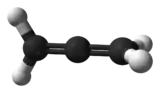 Ball and stick model of propadiene