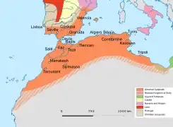 Almohad dynastyat its greatest extent (early 13th century)