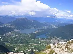 View of Caldonazzo and Levico lakes from Cima Vezzena