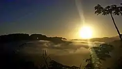 Sunrise as seen from Finca Vista Bella, a winery in Tetuán