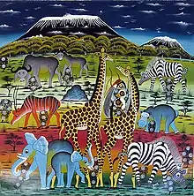 Image 3A Tingatinga painting (from Tanzania)