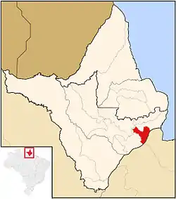 Location of Itaubal in Amapá