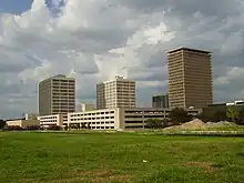 Four of the towers of the American General Center