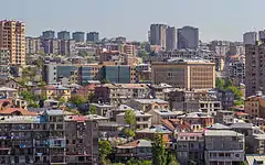 The AUA buildings and the surrounding neighborhood