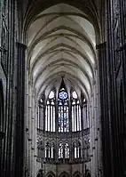 Rayonnant choir (after 1236) with lit triforium