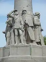 Detail from the Amiens war memorial