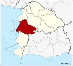 District location in Chonburi province