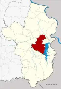 District location in Ubon Ratchathani province