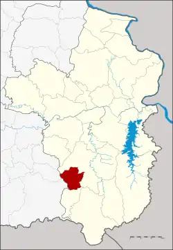 District location in Ubon Ratchathani province