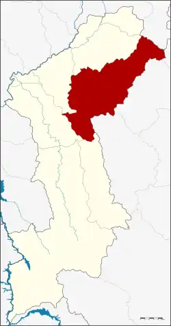 District location in Lamphun province