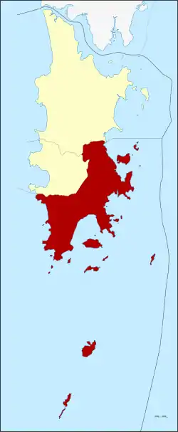 District location in Phuket province