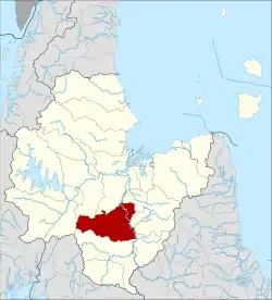 District location in Surat Thani province