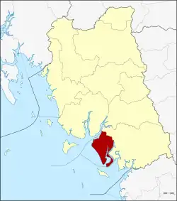 District location in Trang province