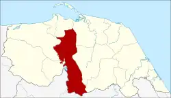 District location in Pattani Province